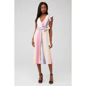 Line & Dot Kairi Cropped Jumpsuit Flamingo Size XS. NWT!